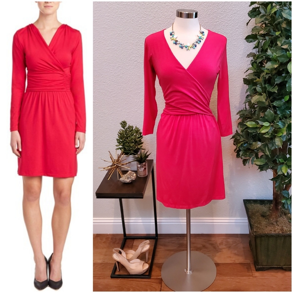 Lilla P Ruched Midi Dress
